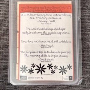 Stampin' Up! Quotes To Live By Unmounted Stamp Set